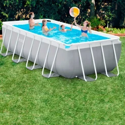 Piscina desmontable Prism Frame Intex 10.874L 6 personas con accesorios gris 107x488x244 cm