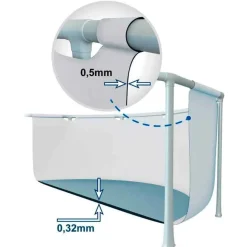 Piscina desmontable redonda Prism Frame Intex 6503L con depuradora 2006L/h +6A gris Ø366x76 cm