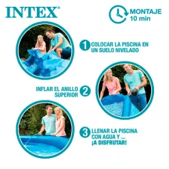 Piscina hinchable Easy Set Intex 3.077L 3 personas azul Ø305x61 cm