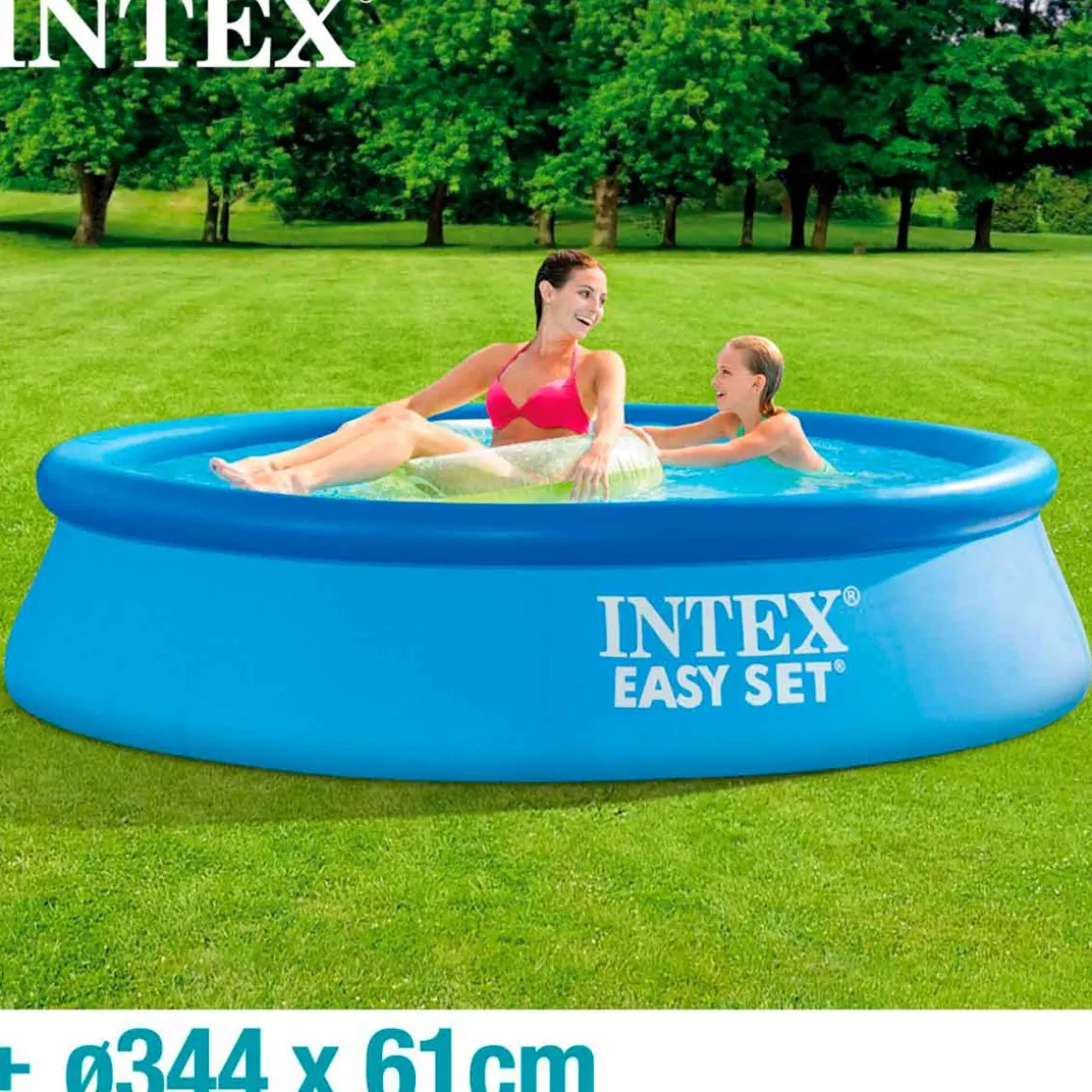 Piscina hinchable Easy Set Intex 1942L sin depuradora Ø244x61 cm