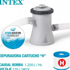 Piscina hinchable Easy Set Intex 3853L 4 personas con depuradora azul Ø305x76 cm