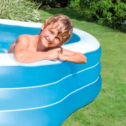 Piscina hinchable Intex ondulada 1250L +6A azul/blanco 229x229x56 cm