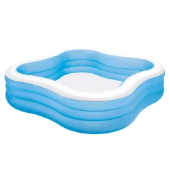 Piscina hinchable Intex ondulada 1250L +6A azul/blanco 229x229x56 cm