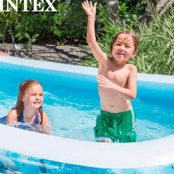 Piscina hinchable Intex rectangular fondo marino 1020L +6A multicolor 56x183x305 cm