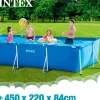 Piscina rectangular desmontable Metal Frame Intex 7127L con depuradora azul 84x450x220 cm