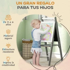 Pizarra infantil Aiyaplay doble cara 3 en 1