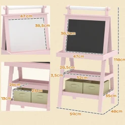 Pizarra infantil Barra Aiyaplay 3 en 1 108x51x50 cm