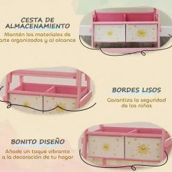 Pizarra infantil Solere Aiyaplay 3 en 1 con cestas 3-8 años 94x54x46 cm