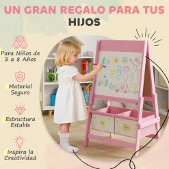 Pizarra infantil Solere Aiyaplay 3 en 1 con cestas 3-8 años 94x54x46 cm