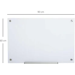 Pizarra magnética Vinsetto con 4 rotuladores+borrador blanco 60x90x0,45 cm