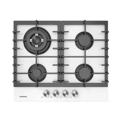Placa de gas Infiniton GG-43BK encastrable 4 zonas cristal blanco 60 cm