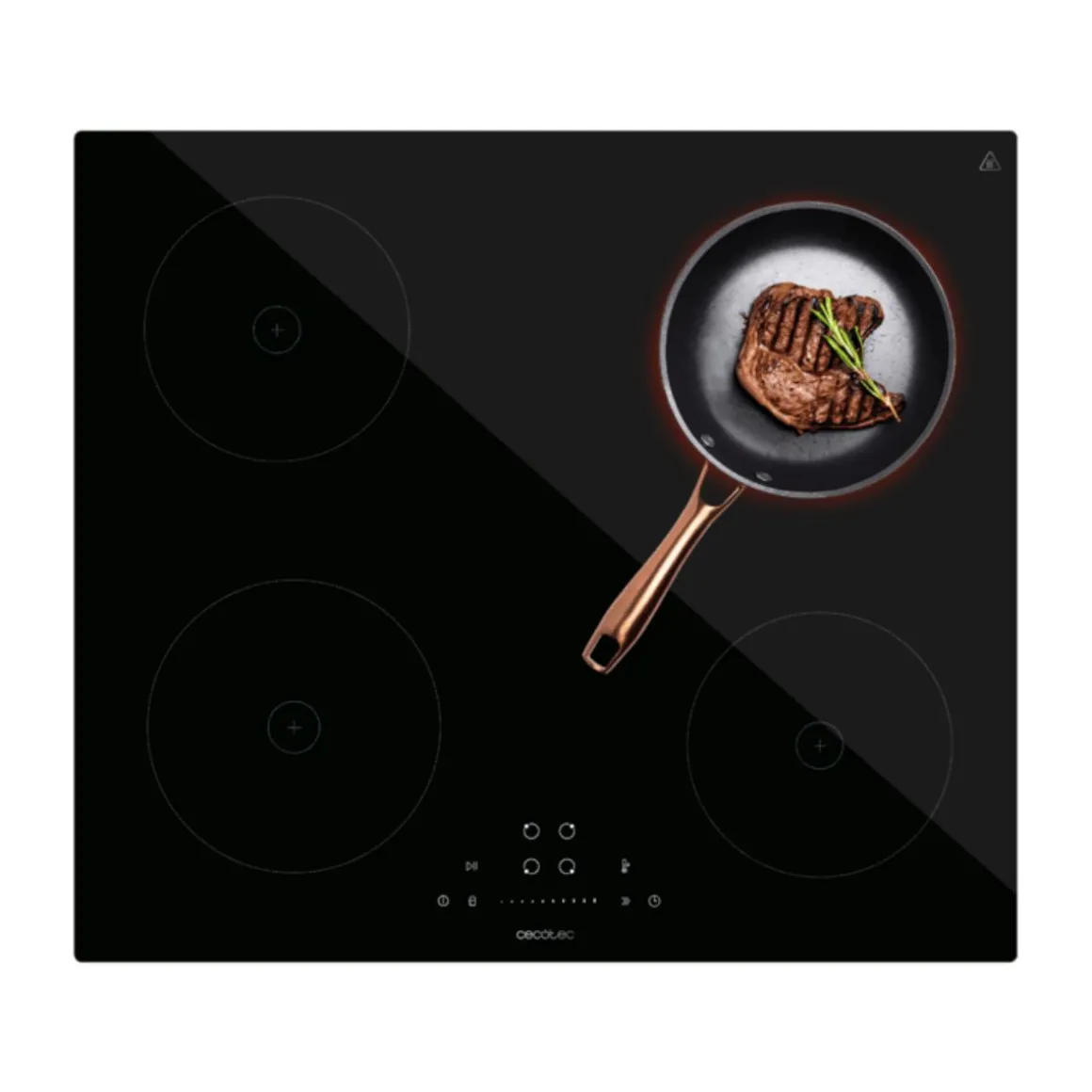 Placa de inducción Cecotec Bolero Squad I 4200 7200W 4 fuegos 9 niveles negro