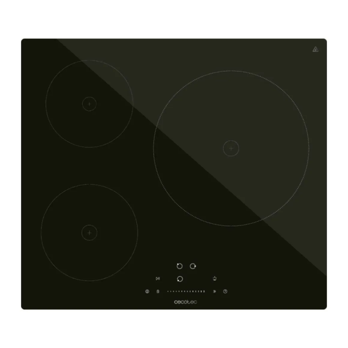 Placa de inducción Cecotec Bolero Squad I 3200 3 fuegos 7200W 9 niveles negro 59 cm