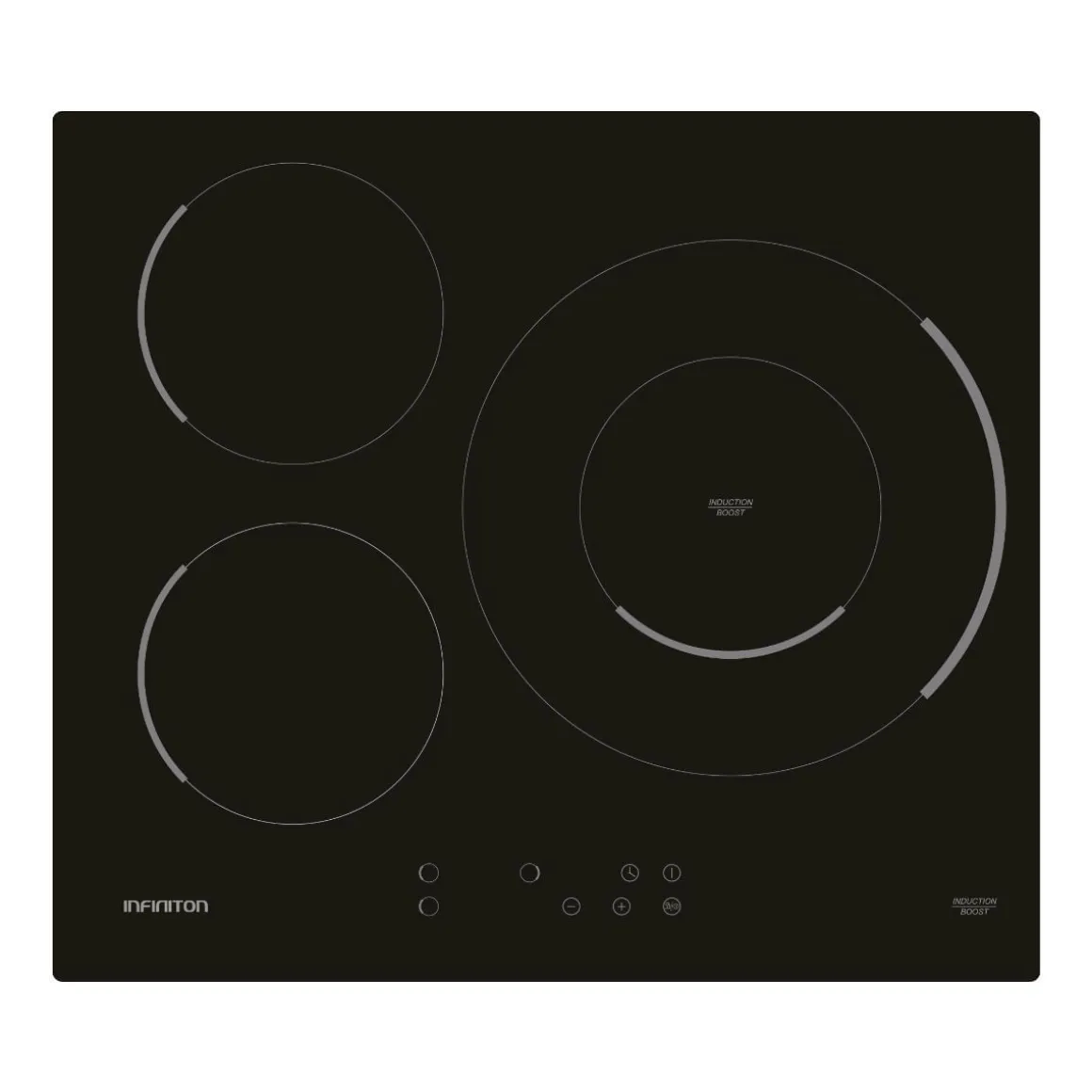 Placa de inducción Infiniton IND3BK8G32 8000W 3 zonas 9 niveles negro 59 cm