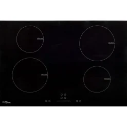 Placa de inducción Vida XL 7000W 4 zonas control táctil 77 cm