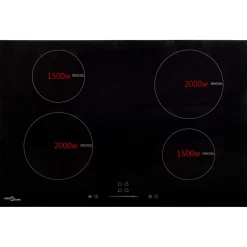 Placa de inducción Vida XL 7000W 4 zonas control táctil 77 cm