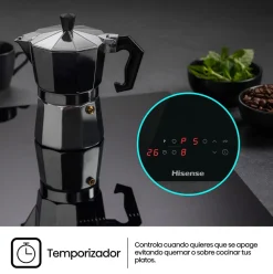 Placa inducción Hisense HI6321BSCE 7100W 3 fuegos cristal negro 59 cm