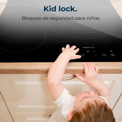 Placa vitrocerámica Cecotec Bolero Squad V 3001 5700W 3 zonas negro 58 cm