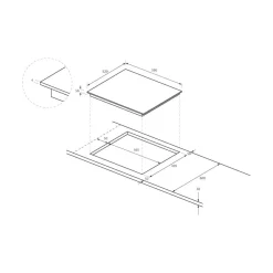 Placa vitrocerámica Haier HAIDSJ63MC 7,1 kW 3 zonas WiFi negro 59 cm