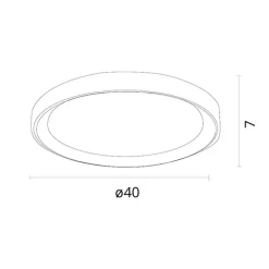 Plafón Kigali mini Bel Air 48W luz LED 4800 lm con mando regulador Ø40 cm