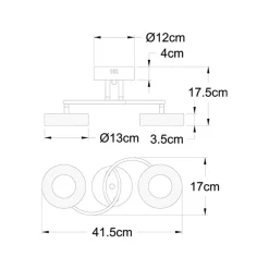 Plafón Tokio Lumit 24W 4000K 1920 lúmenes cromo 17,5x41,5x17 cm