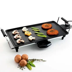 Plancha de asar Dcook 2000W antiadherente negro 14x52x24,5 cm