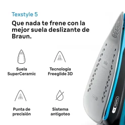 Plancha de vapor Braun SI5256BL 2600W 210 g/min azul