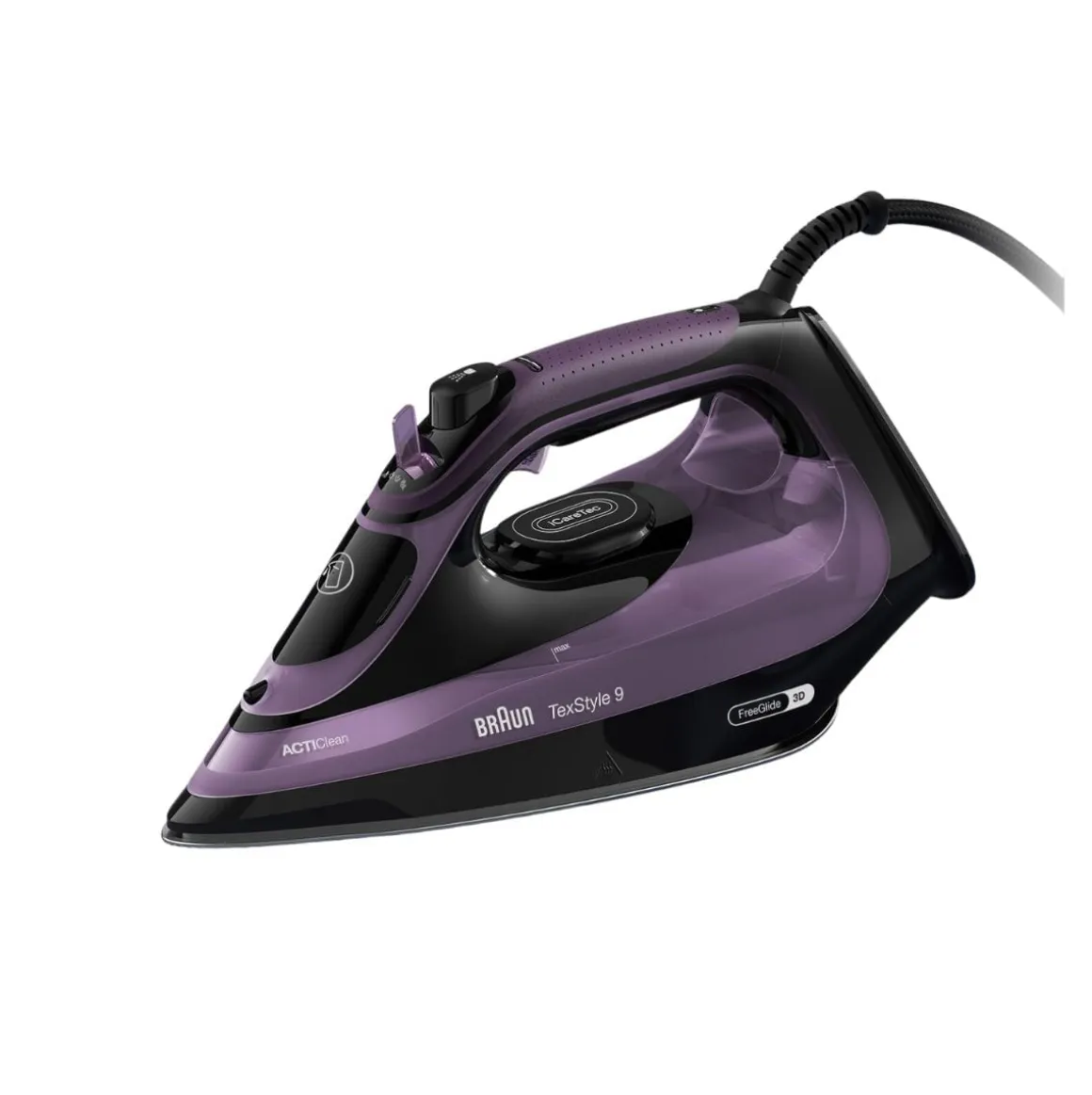 Plancha de vapor Braun SI9661VI 3100W suela EloxalPlus 250 g/min morado