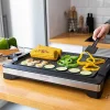 Plancha eléctrica Cecotec Tasty&Grill 2000 InoxStone 2000W negro/inox