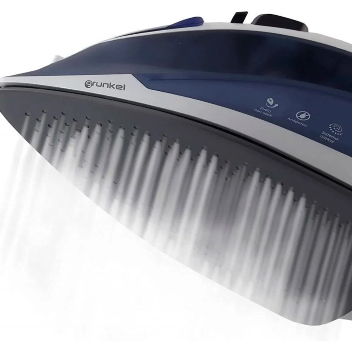Plancha Grunkel PL-22NS 2200W 280ml suela ultradeslizante azul