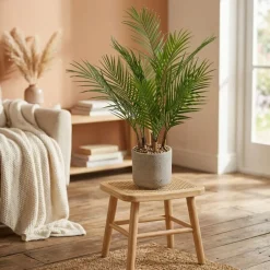 Planta artificial Palmera con macetero verde 77x24x24 cm