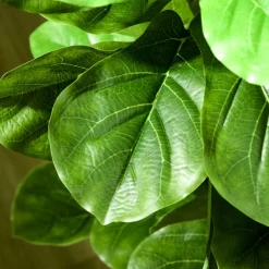 Planta imitación ficus Homcom 90 hojas 110 cm