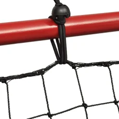 Portería reboteadora ajustable para fútbol rojo/negro 100x100 cm