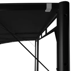 Pérgola Bada para jardín acero negro 255x600x300 cm
