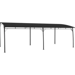 Pérgola Bada para jardín acero negro 255x600x300 cm