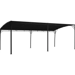 Pérgola Bada para jardín acero negro 255x600x300 cm