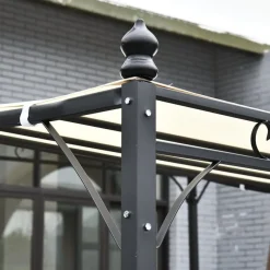 Pérgola Outsunny crema 3x3 M