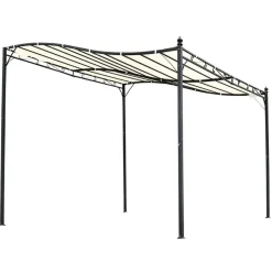 Pérgola Outsunny crema 3x3 M