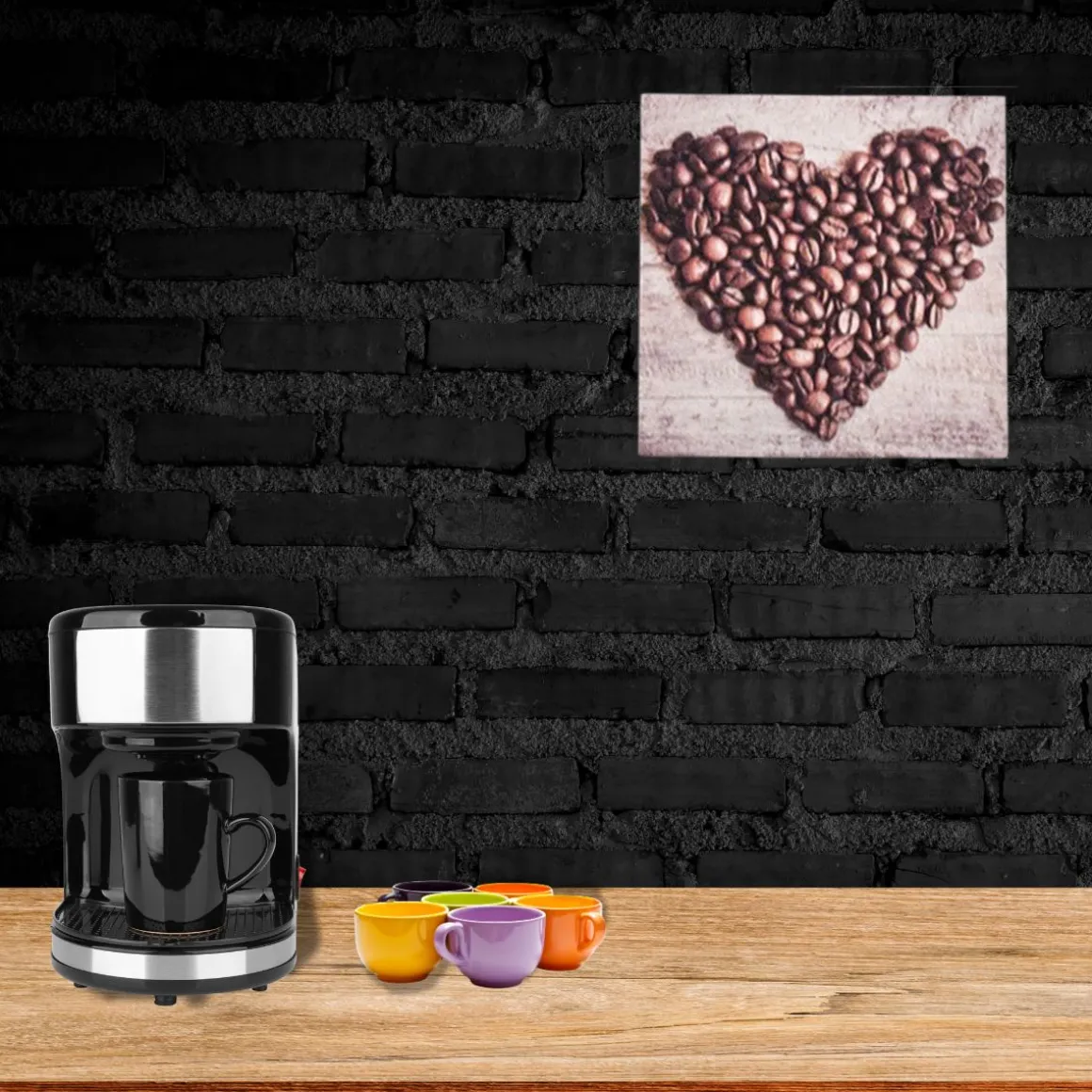 Print decorativo café 28x28x1,5 cm
