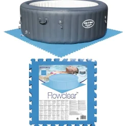 Protectores de suelo para piscina Bestway 8 piezas 2 m² azul 50x50 cm