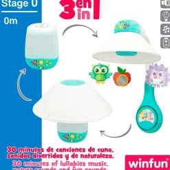 Proyector de cuna 3 en 1 WinFun para bebés +0M