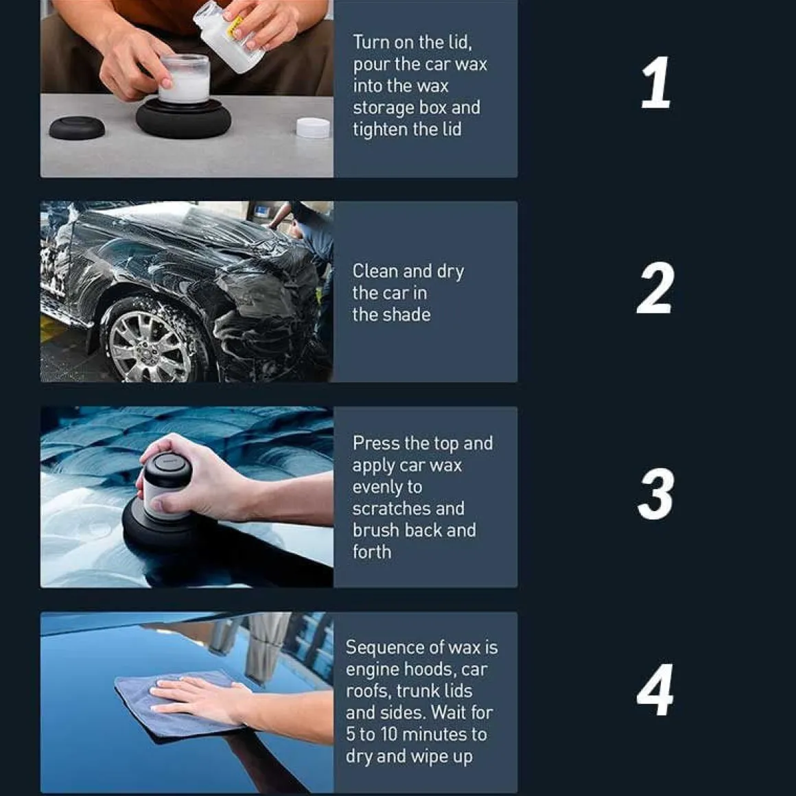Pulidor de coche de mano Baseus antimanchas y repara arañazos