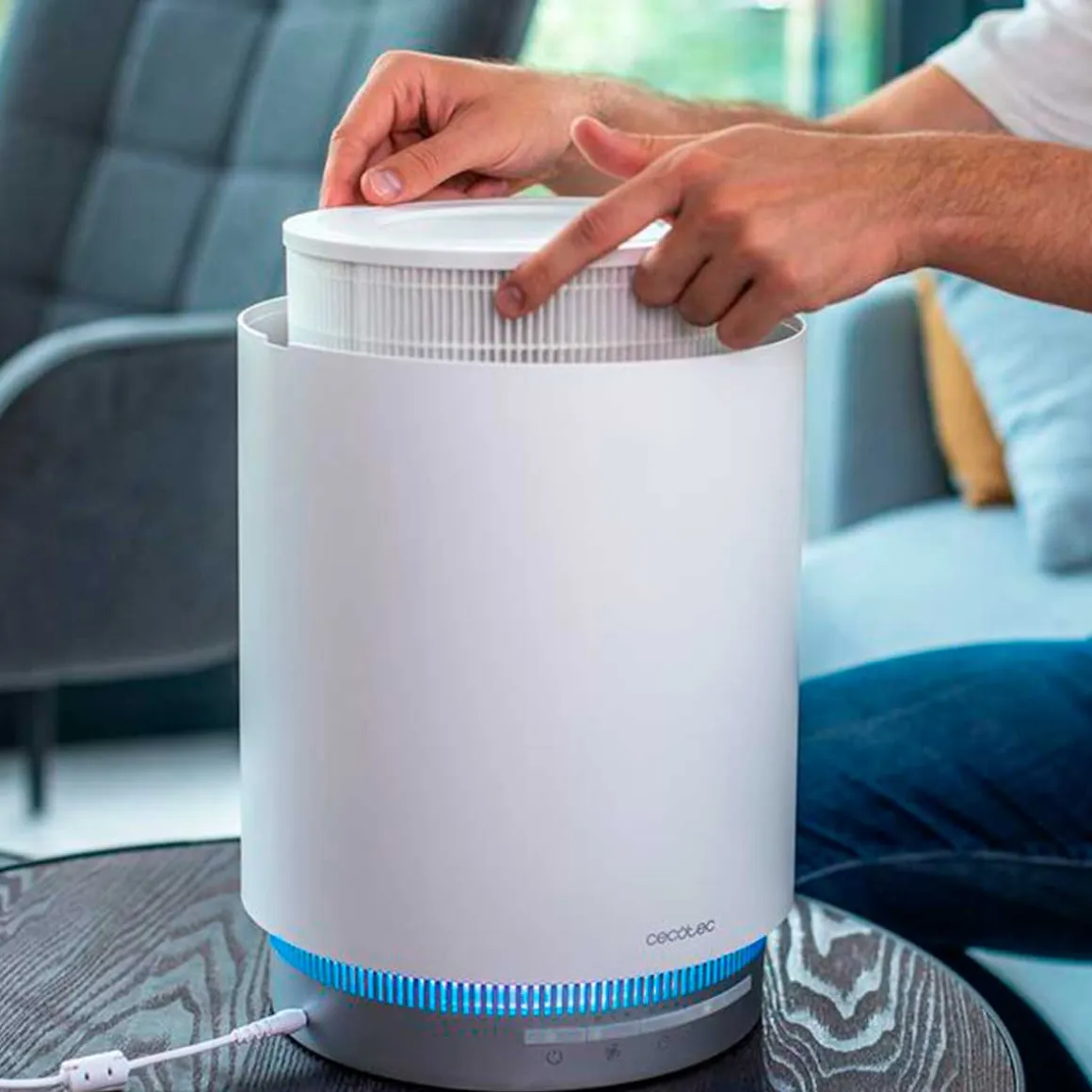 Purificador de aire Cecotec TotalPure 1400 Style 130 CADR blanco