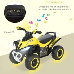 Quad correpasillos Cruiser Homcom luces LED + 3 melodías 44x38x67,5 cm