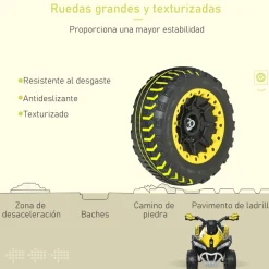 Quad correpasillos Cruiser Homcom luces LED + 3 melodías 44x38x67,5 cm
