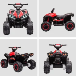 Quad eléctrico Homcom 2 motores 3-5 años 55,5x83x53 cm
