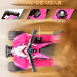 Quad eléctrico Honda Aiyaplay con luces LED + bocina 1-3 años 43,5x65,5x38,5 cm