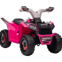 Quad eléctrico infantil Homcom velocidad ajustable rosa 48,5x70x41,5 cm