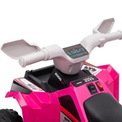 Quad eléctrico infantil Homcom velocidad ajustable rosa 48,5x70x41,5 cm