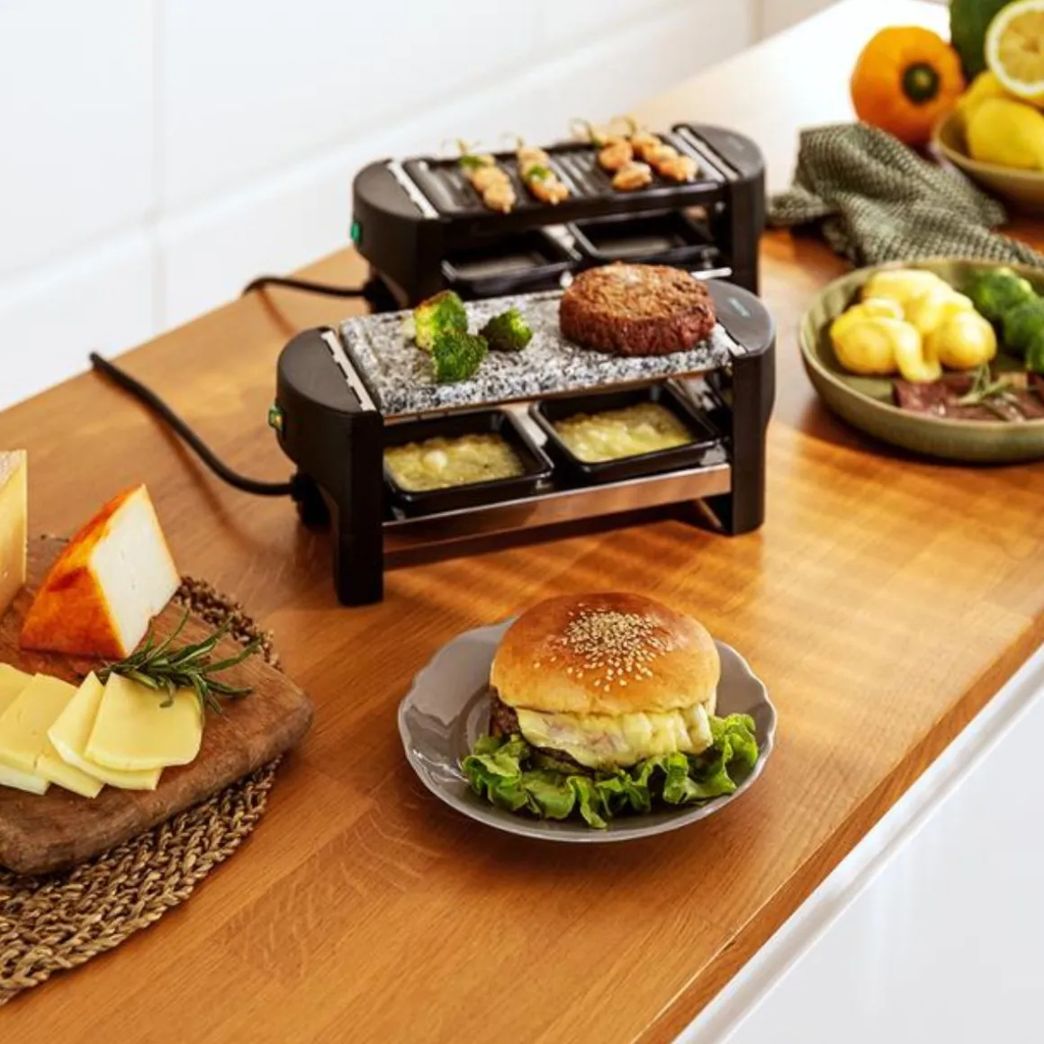 Raclette Cecotec Cheese&Grill 3200 Pocket Allstone 320W 2 personas negro